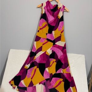 Sophisticated Karl Lagerfeld Paris cowl neck halter midi Sleeveless Dress SZ 12